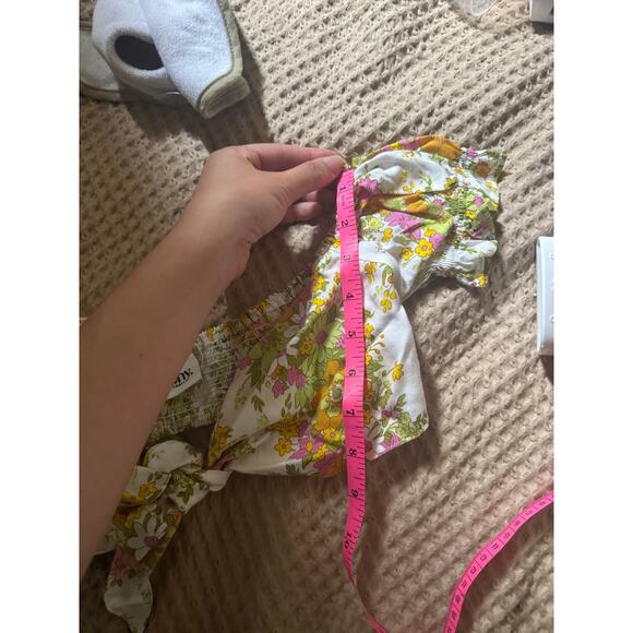 NWT Her Pony The Label Bambi Tie Front Floral Crop Top Size 6 - Picture 7 of 7